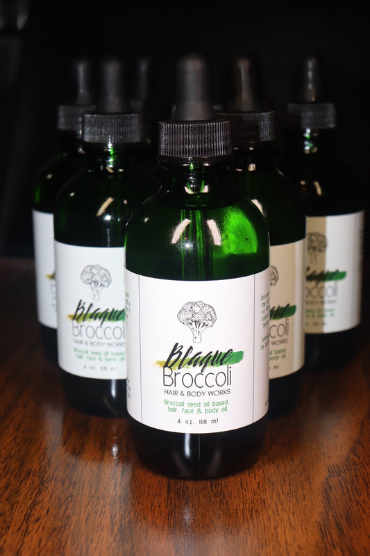 4 oz Blaque Broccoli Scalp, Hair and Body Oil